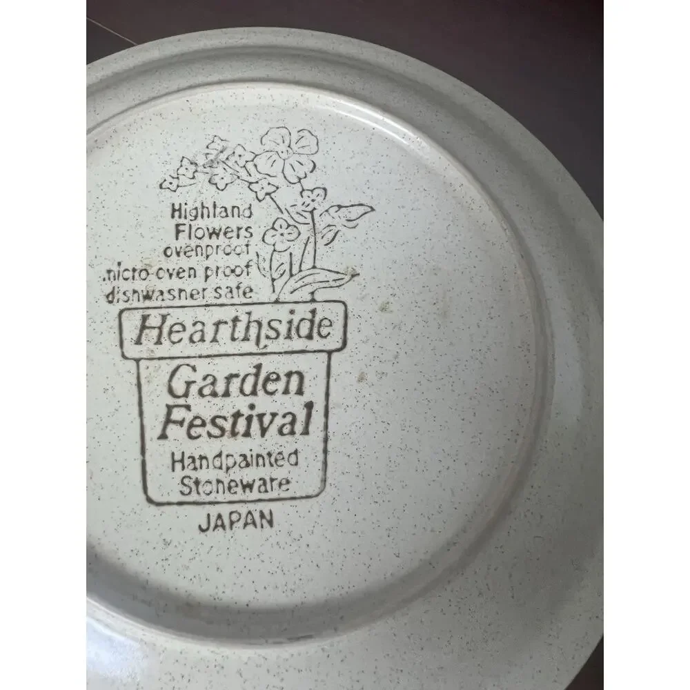 Vintage Hearthside Garden Festival Highland Flowers Salad Plates Set of 6 Japan